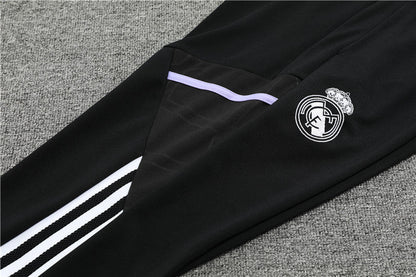 Real Madrid White High Collar Tracksuit
