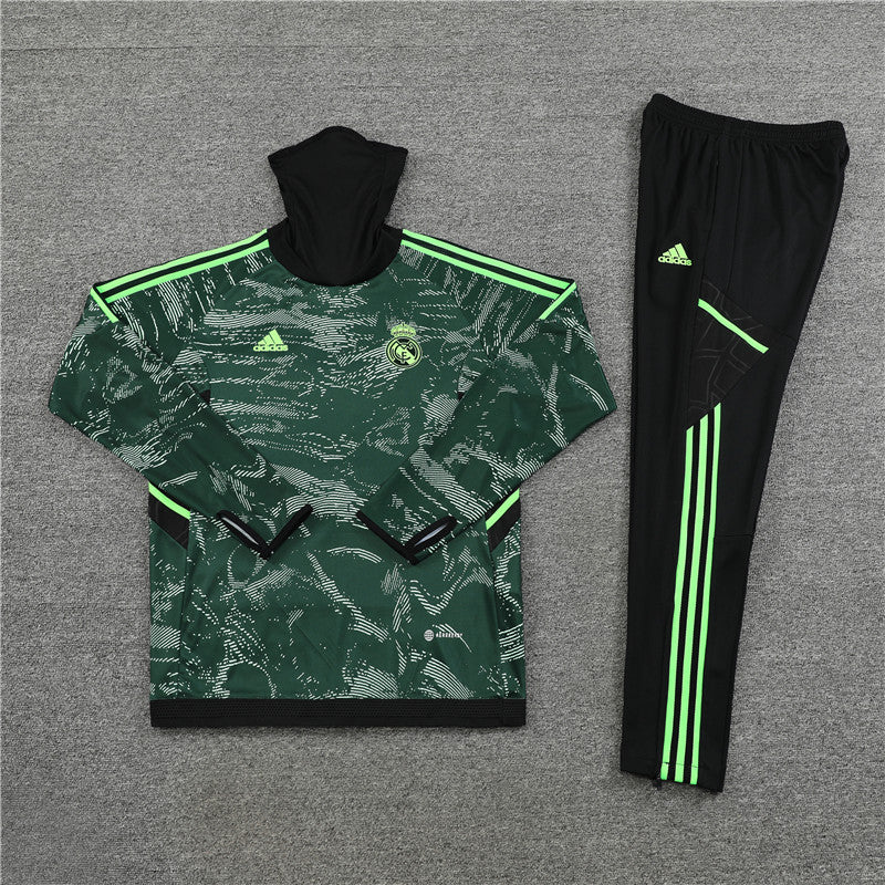 Champions League Version Of Real Madrid Camouflage High Collar Style Tracksuit