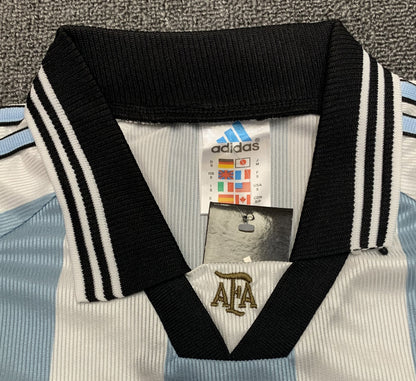 1998 Argentina Home Retro Jersey