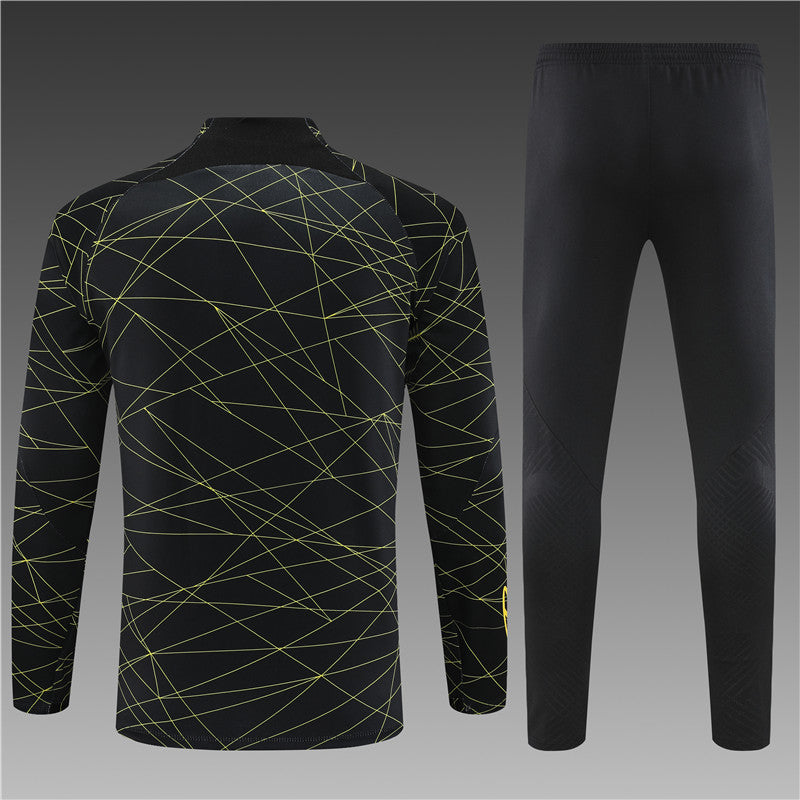 Jordan Paris Black And Yellow Tracksuit