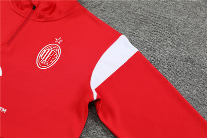 Ac Red Color Matching Tracksuit