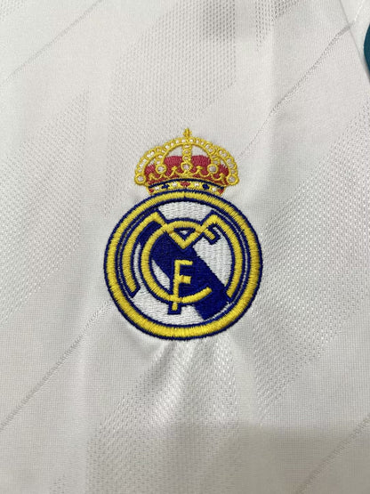 2017-18 Real Madrid Home Long Sleeves Retro Jersey