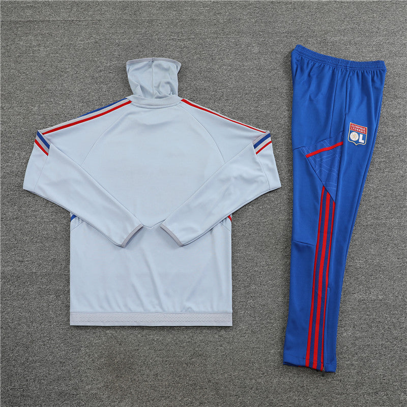 Lyon Light Gray High Collar Style Tracksuit