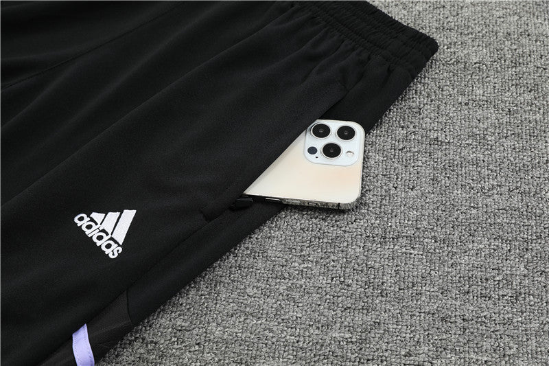 Real Madrid White High Collar Tracksuit