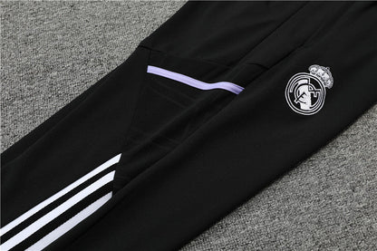 Real Madrid White With Black Tracksuit
