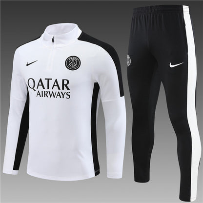 Paris White Color Matching Tracksuit