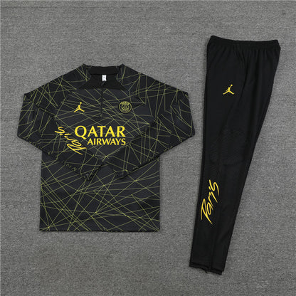 Jordan Paris Black And Yellow Tracksuit