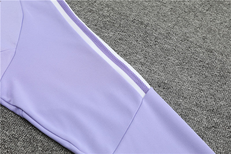 Madrid Purple high Collar Style Tracksuit