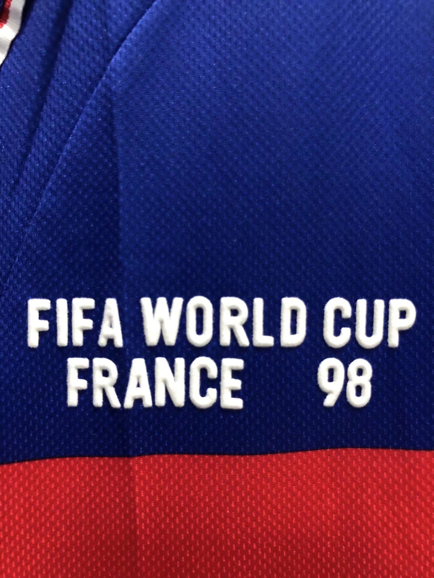 98 France Home Long Sleeve Retro Jersey