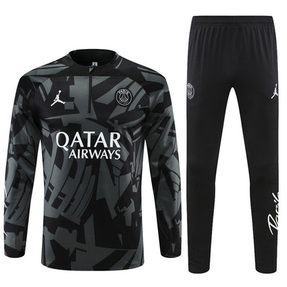 Jordan Paris Gray Black Tracksuit