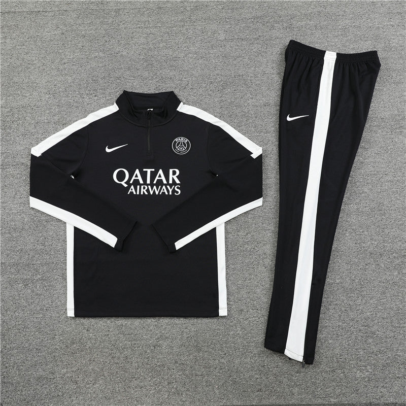 Paris Black Color Matching Tracksuit