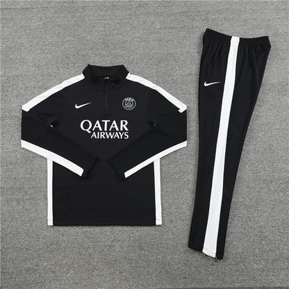 Paris Black Color Matching Tracksuit