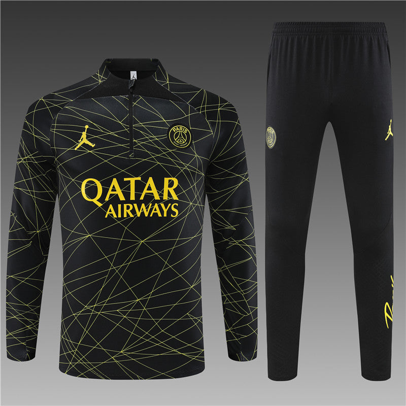 Jordan Paris Black And Yellow Tracksuit