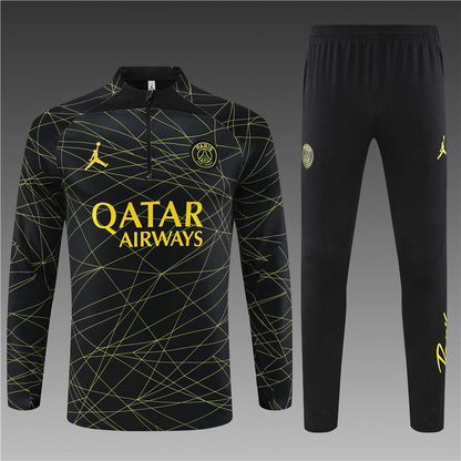Jordan Paris Black And Yellow Tracksuit