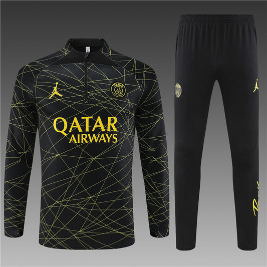 Jordan Paris Black And Yellow Tracksuit