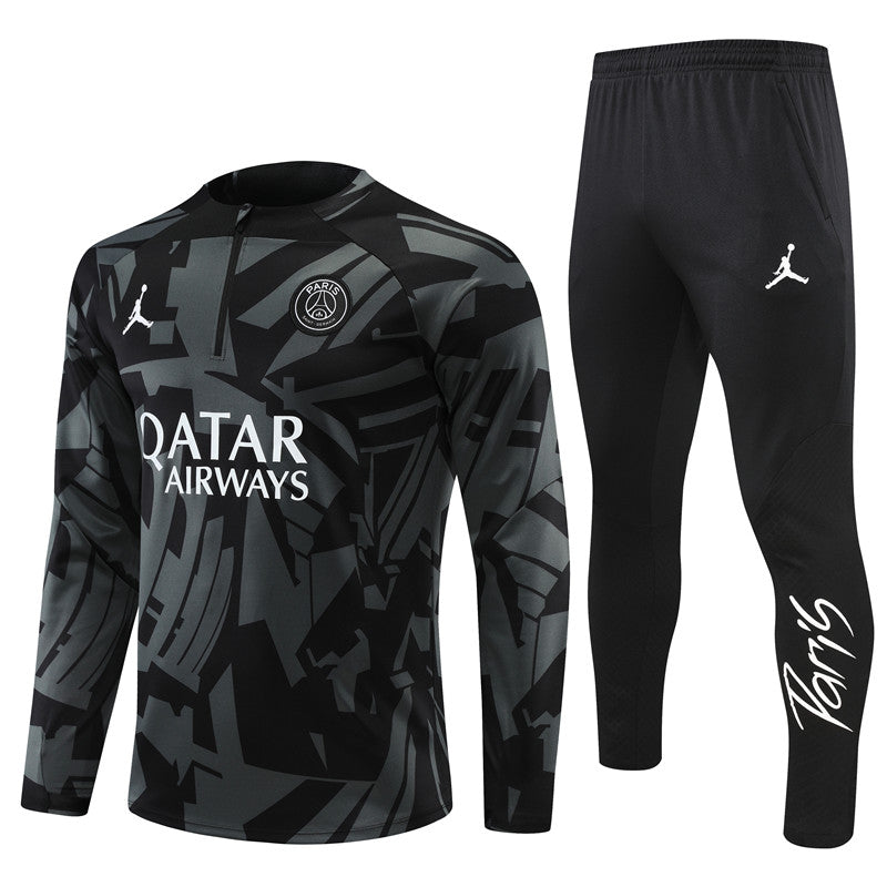 Jordan Paris Gray Black Tracksuit