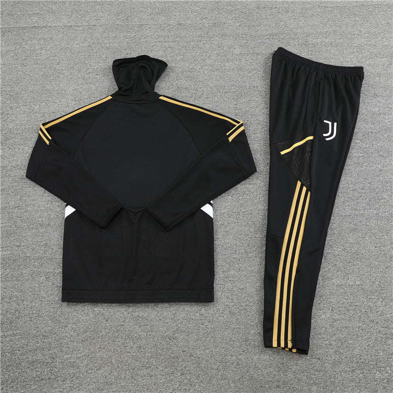 Juventus Black  high Collar Style Tracksuit