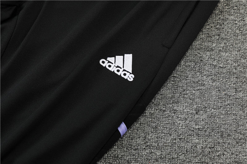 Real Madrid White With Black Tracksuit