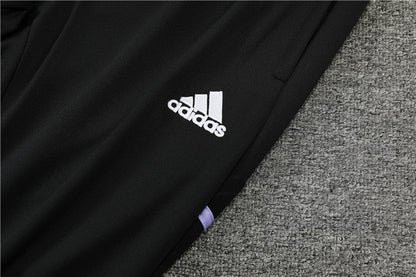 Real Madrid White With Black Tracksuit