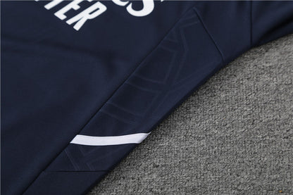 Real Madrid Royal Blue High Collar Style Tracksuit