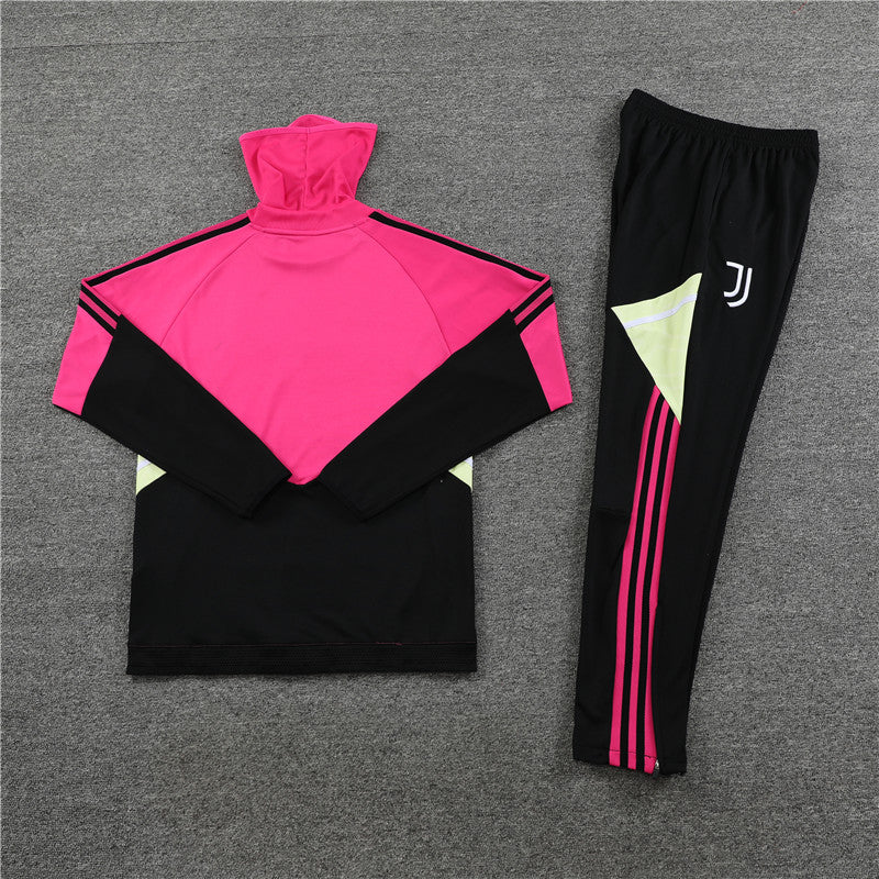 Juventus Rose Red High Collar Style Tracksuit