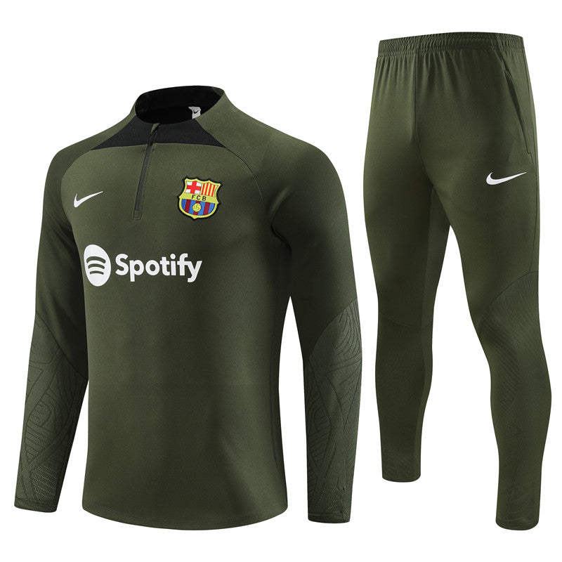 Barcelona Army Green Tracksuit