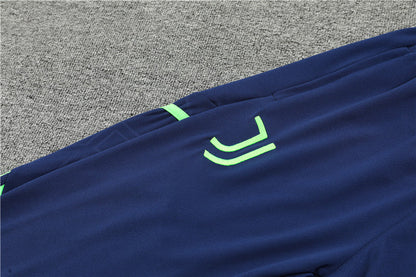 Juventus Green High Collar Style Tracksuit