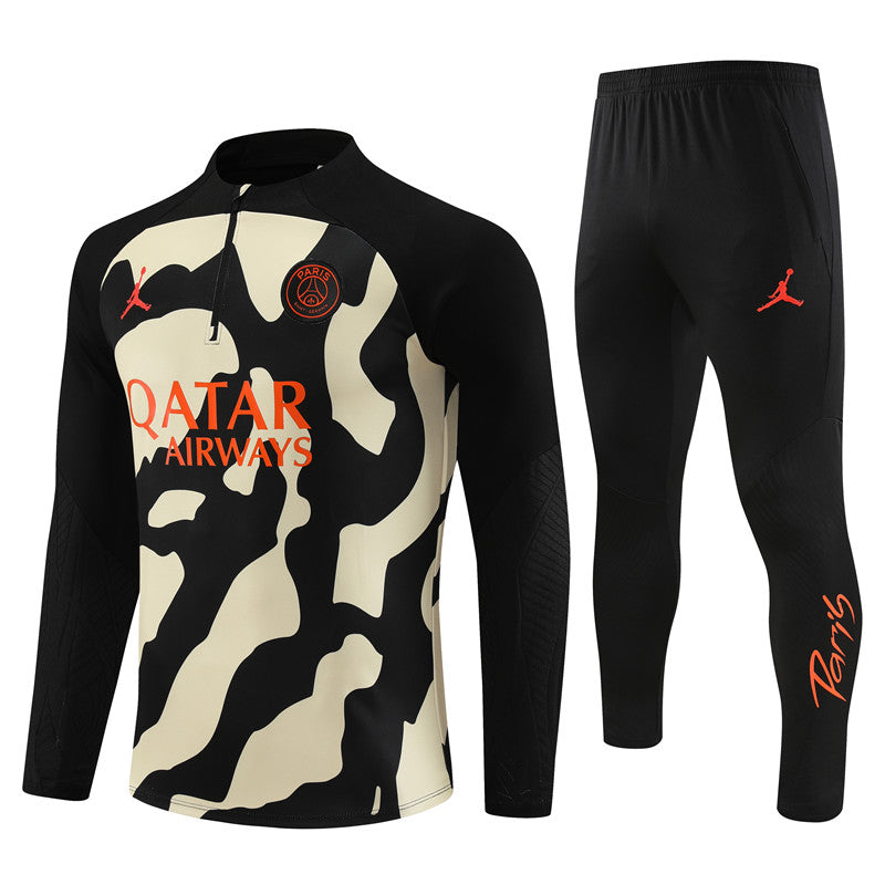 Jordan Paris Yellow and Black Camouflage Style Tracksuit