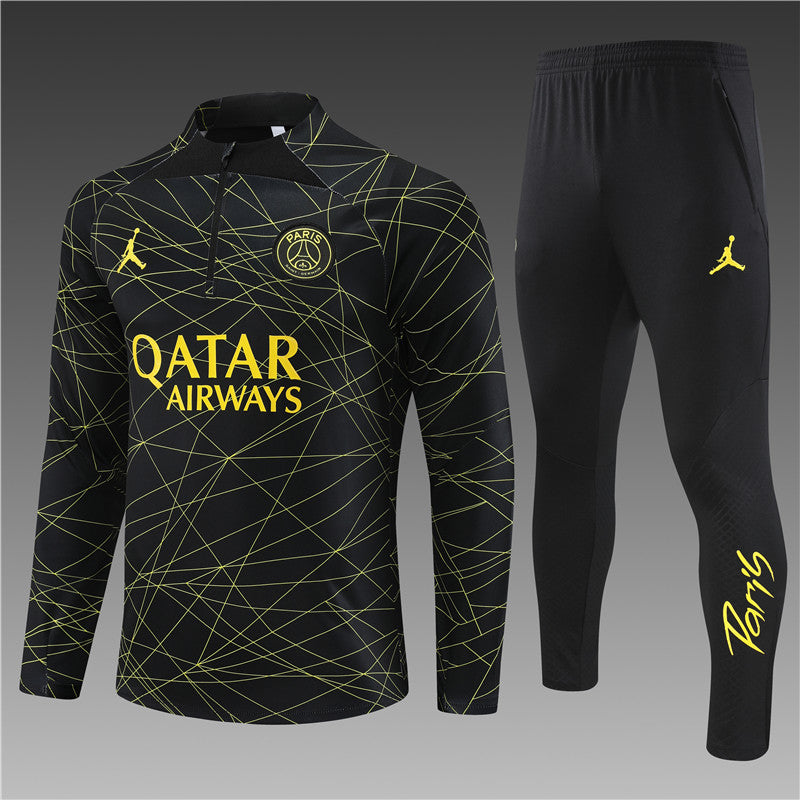 Jordan Paris Black And Yellow Tracksuit