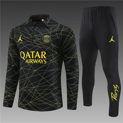 Jordan Paris Black And Yellow Tracksuit