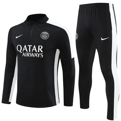Paris Black Color Matching Tracksuit