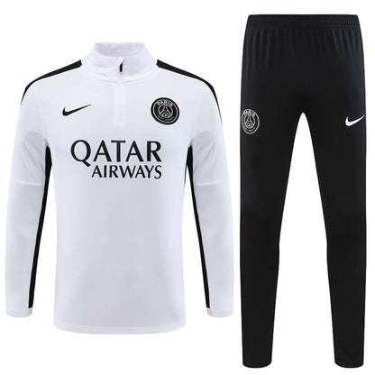 Paris White Color Matching Tracksuit