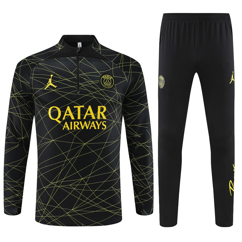 Jordan Paris Black And Yellow Tracksuit