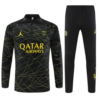 Jordan Paris Black And Yellow Tracksuit