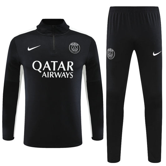 Paris Black Color Matching Tracksuit