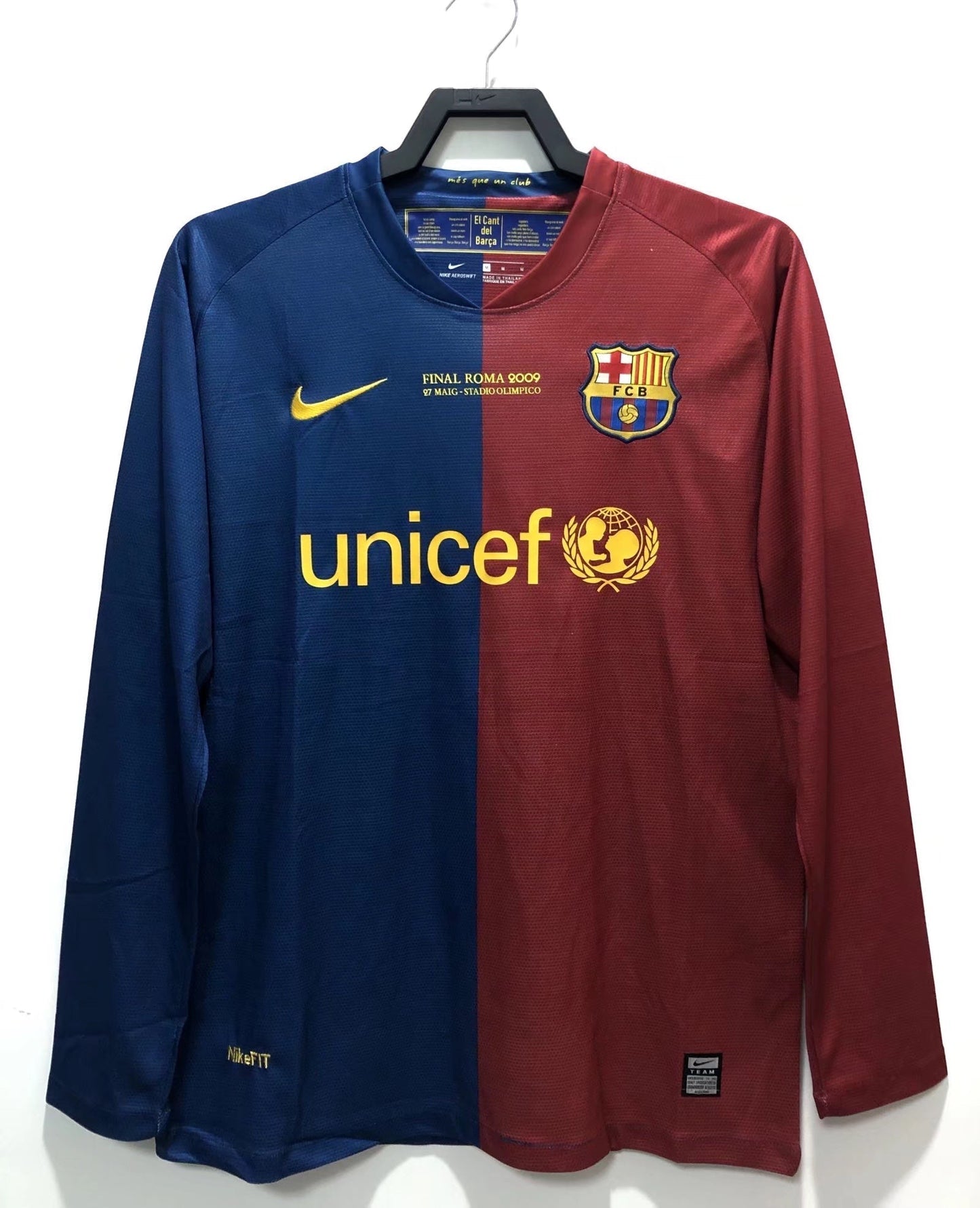 08/09 Barcelona Home Long-Sleeve Retro Jersey