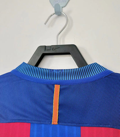 2016-17 Barcelona Home Long Sleeves Retro Jersey