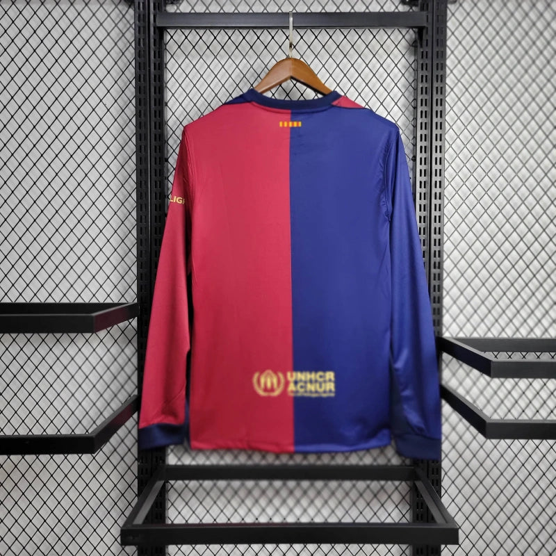 24-25 Barcelona Home Long Sleeve Jersey