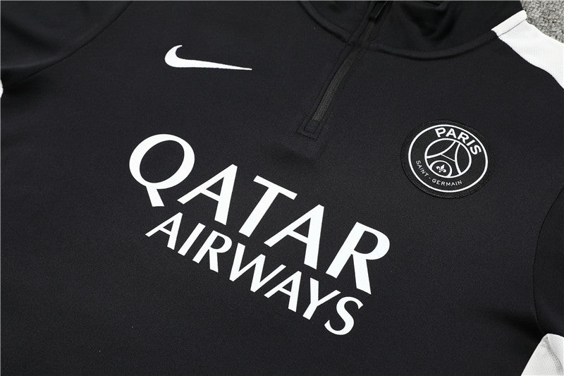 Paris Black Color Matching Tracksuit