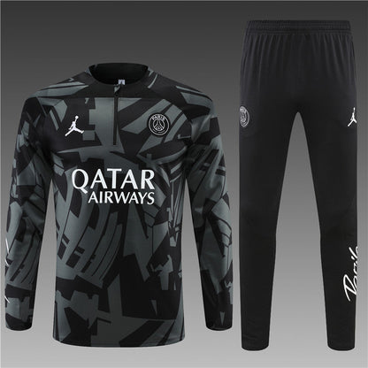 Jordan Paris Gray Black Tracksuit