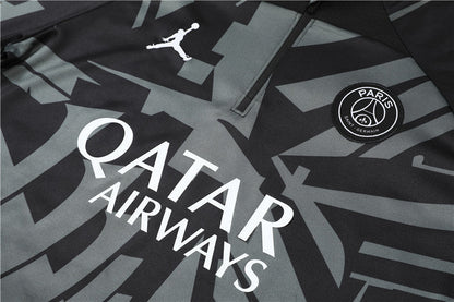 Jordan Paris Gray Black Tracksuit