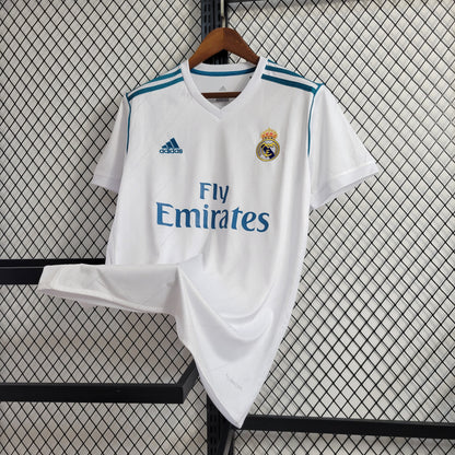 2017/18 Real Madrid Home With Patches Retro Jersey