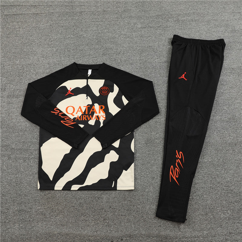 Jordan Paris Yellow and Black Camouflage Style Tracksuit